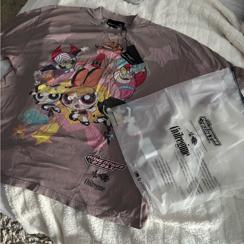 CIVIL REGIMExPOWER PUFF GIRL COLLAB OVERSIZED TEE NWT